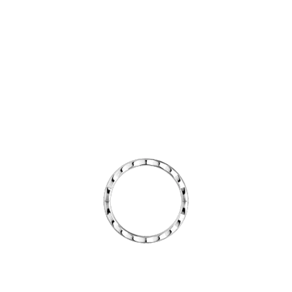 COCO CRUSH RING Quilted motif, mini version, 18K white gold