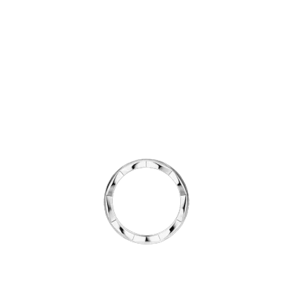 COCO CRUSH RING Quilted motif, small version, 18K white gold