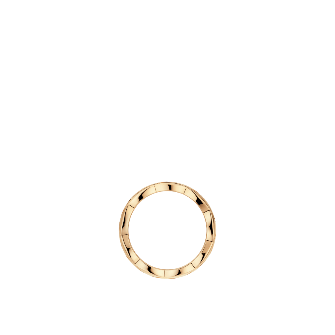 COCO CRUSH RING Quilted motif, small version, 18K BEIGE GOLD