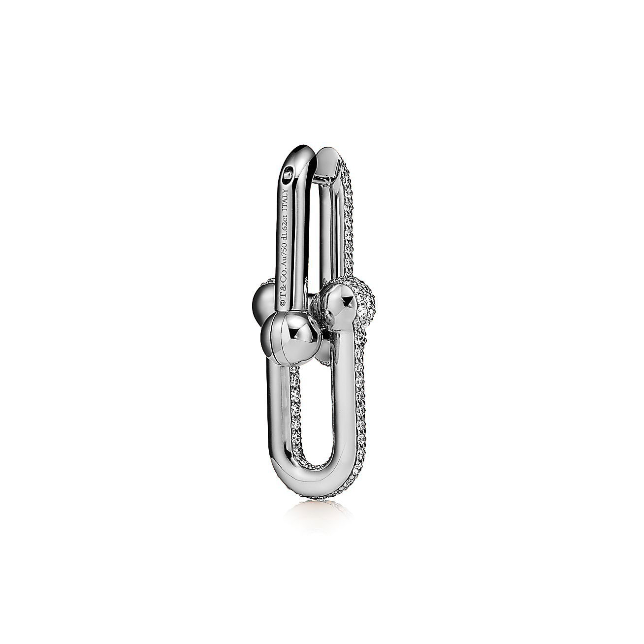 HardWear link earrings silver diamond