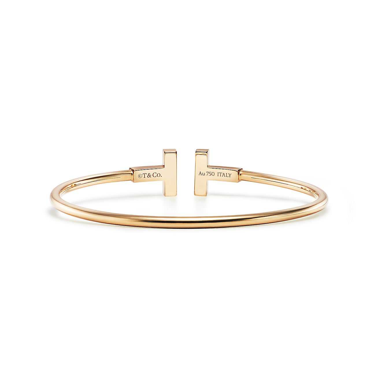 T Wire Bracelet in Yellow Gold with Mother-of-pearl