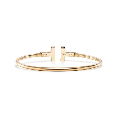 T Wire Bracelet in Yellow Gold with Mother-of-pearl
