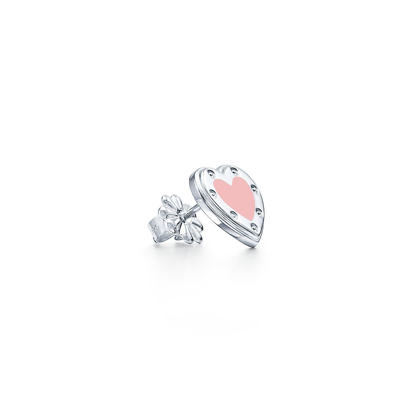 Return to 庐 Love  Blue庐 Heart Earrings in Silver, Mini