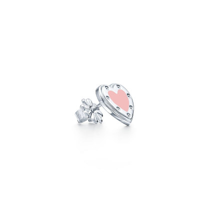 Return to 庐 Love  Blue庐 Heart Earrings in Silver, Mini
