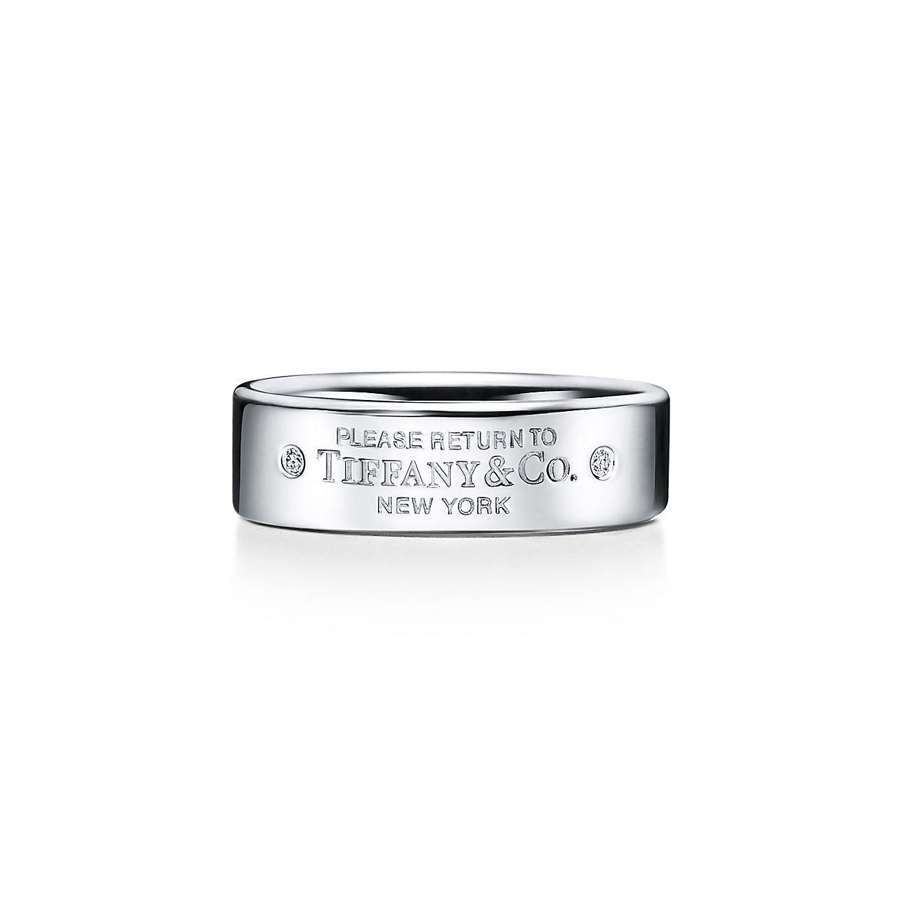 Return to 庐 Narrow Ring in Sterling Silver with Diamonds