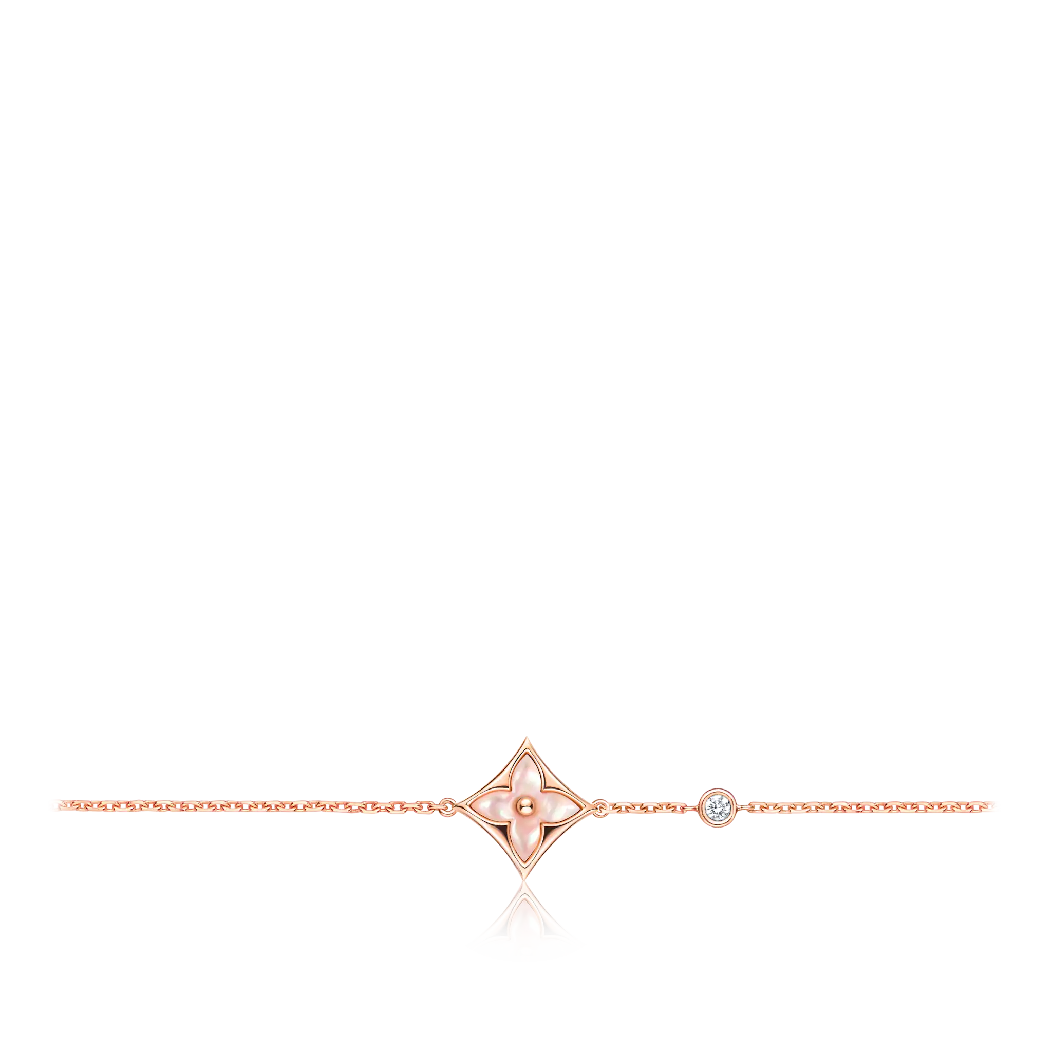 COLOR BLOSSOM BB STAR BRACELET, PINK GOLD, PINK MOTHER-OF-PEARL AND DIAMOND