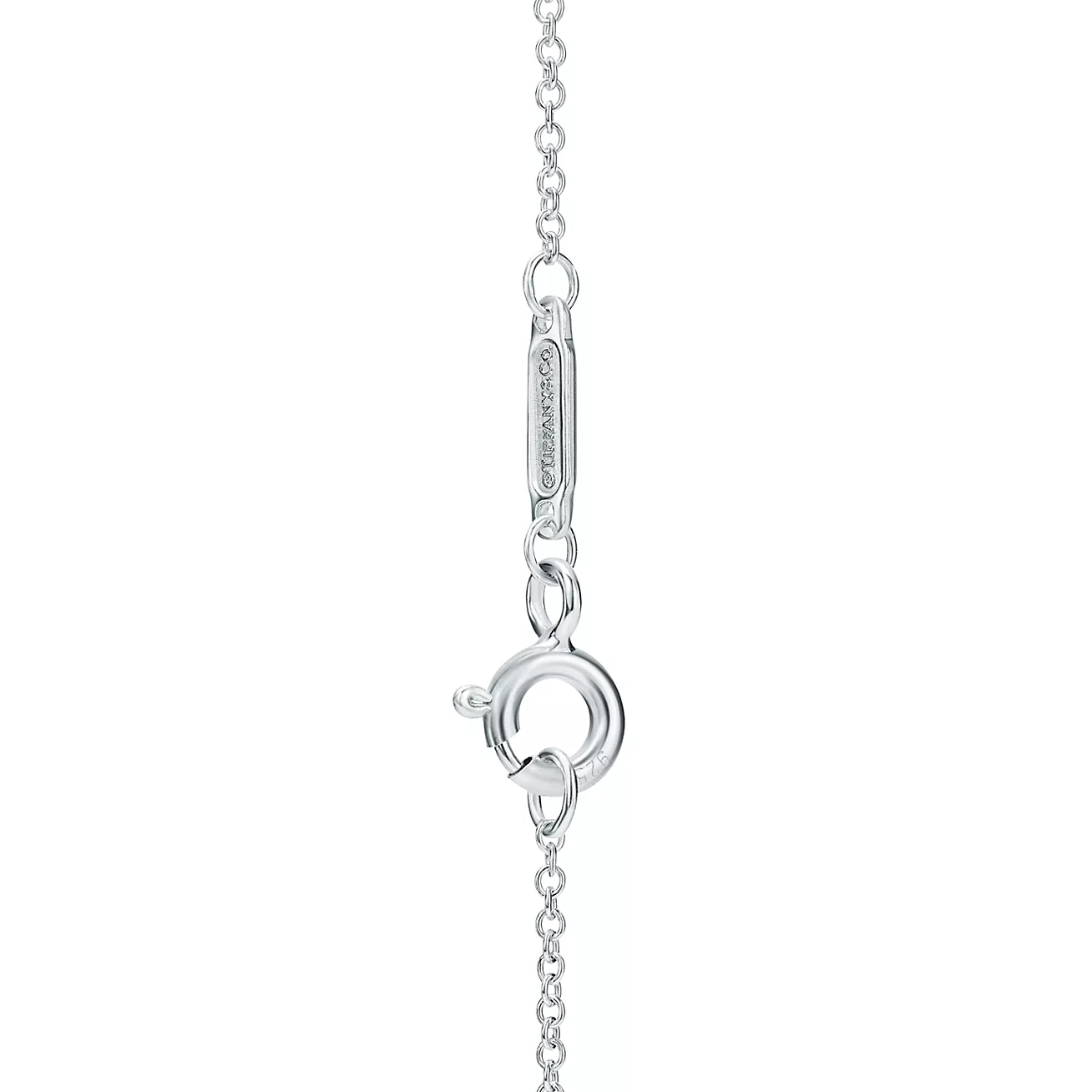 Return to 庐 Red Double Heart Tag Pendant in Silver, Mini