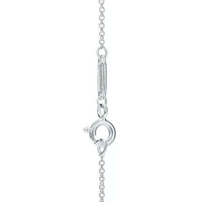 Return to 庐 Red Double Heart Tag Pendant in Silver, Mini