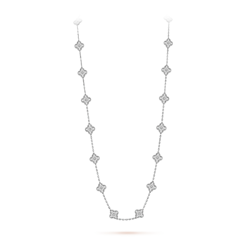 Vintage Alhambra long necklace, 20 motifs