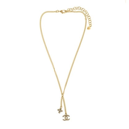 Coco Mark B23A Necklace GP×inestone Gold