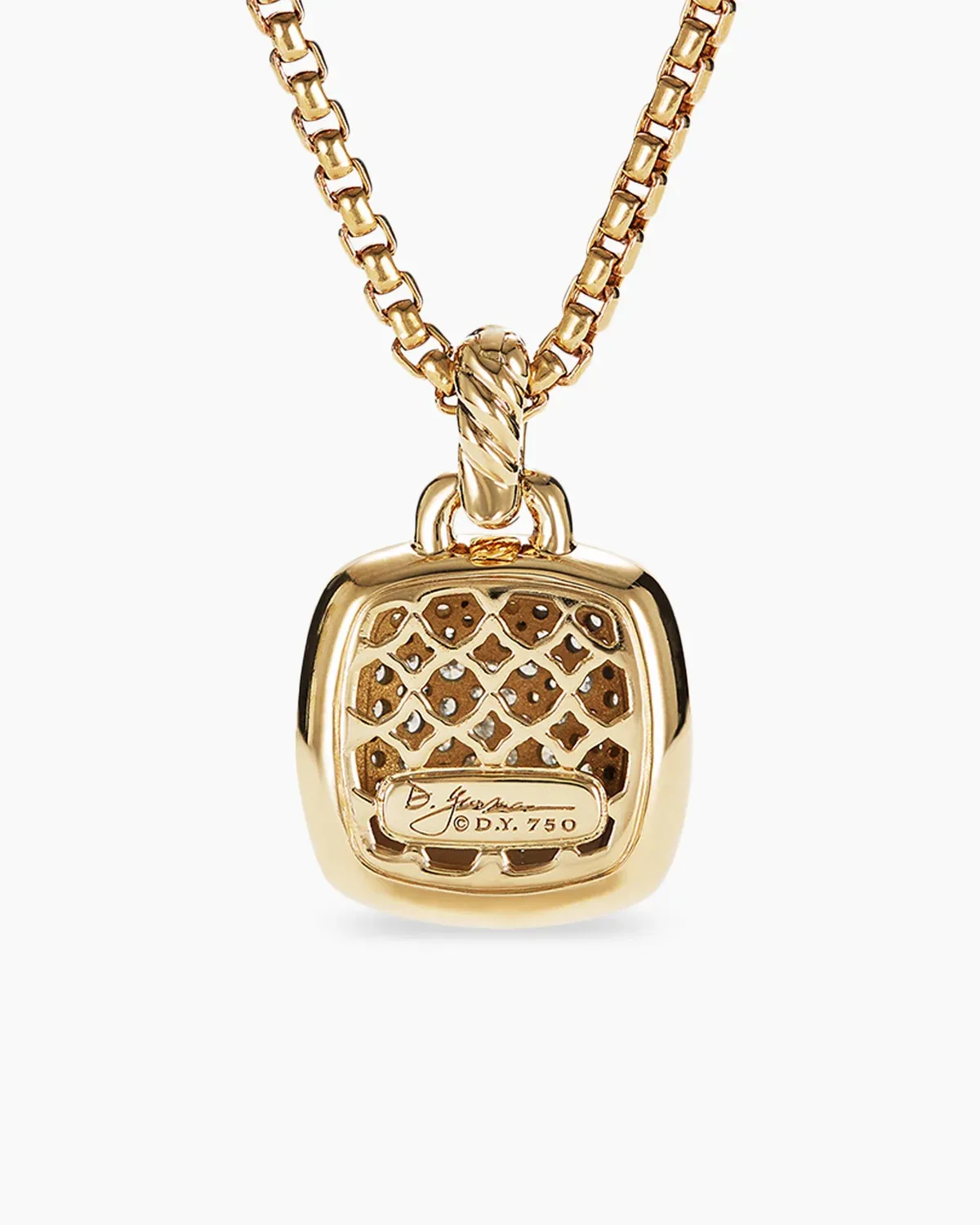 Albion庐 Pendant 18K Yellow Gold with Pav茅 Diamonds, 14mm
