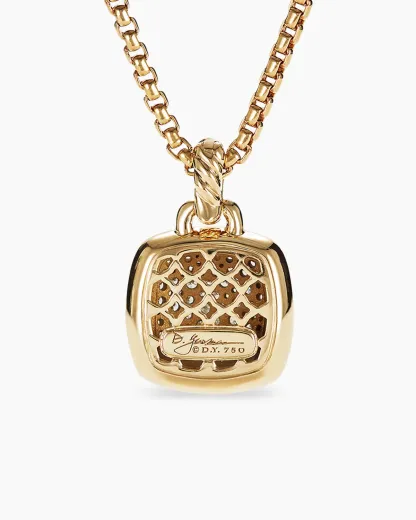 Albion庐 Pendant 18K Yellow Gold with Pav茅 Diamonds, 14mm