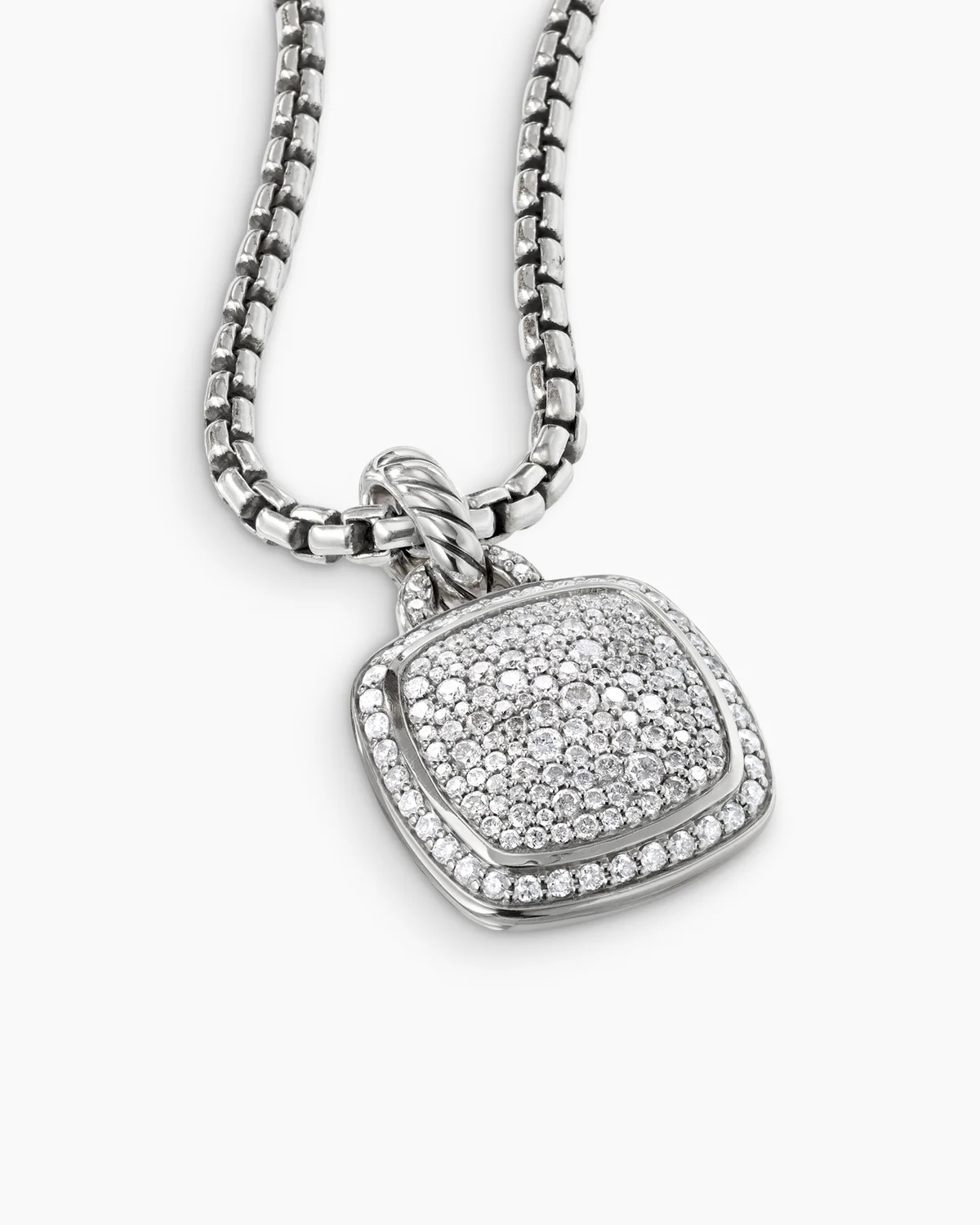 Albion庐 Pendant Sterling Silver with Pav茅 Diamonds, 14mm
