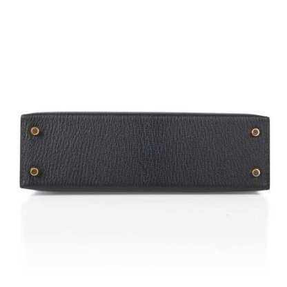 Kelly 20 Mini Kelly II Sellier Bag Black Chevre Gold Hardware Limited Edition