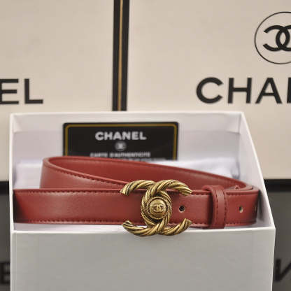 4 Colors vintage striped double C belt
