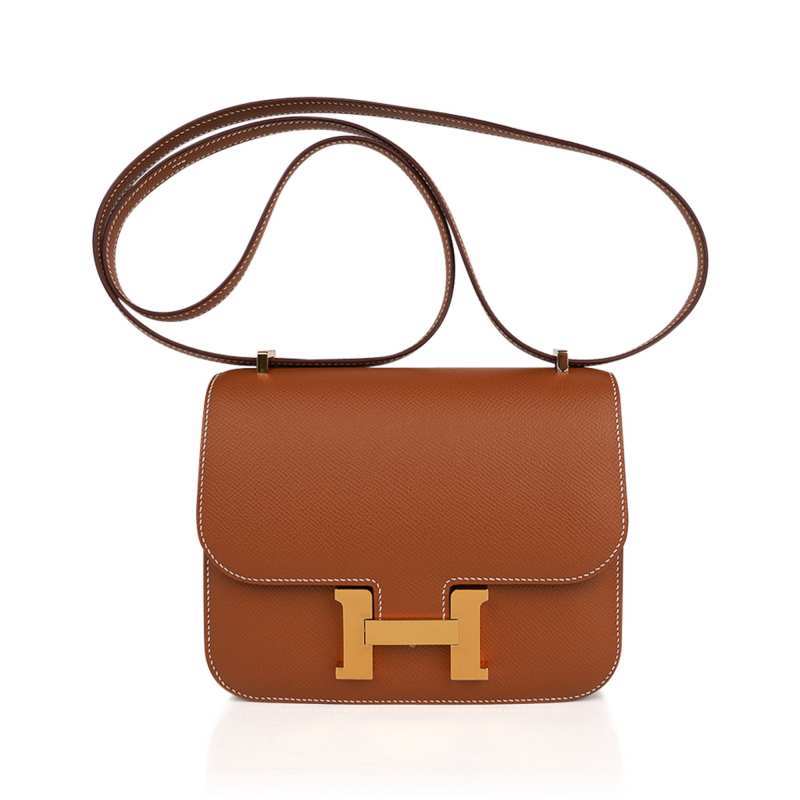 Constance 18 Mini Bag Gold w/ Gold Hardware Epsom Leather