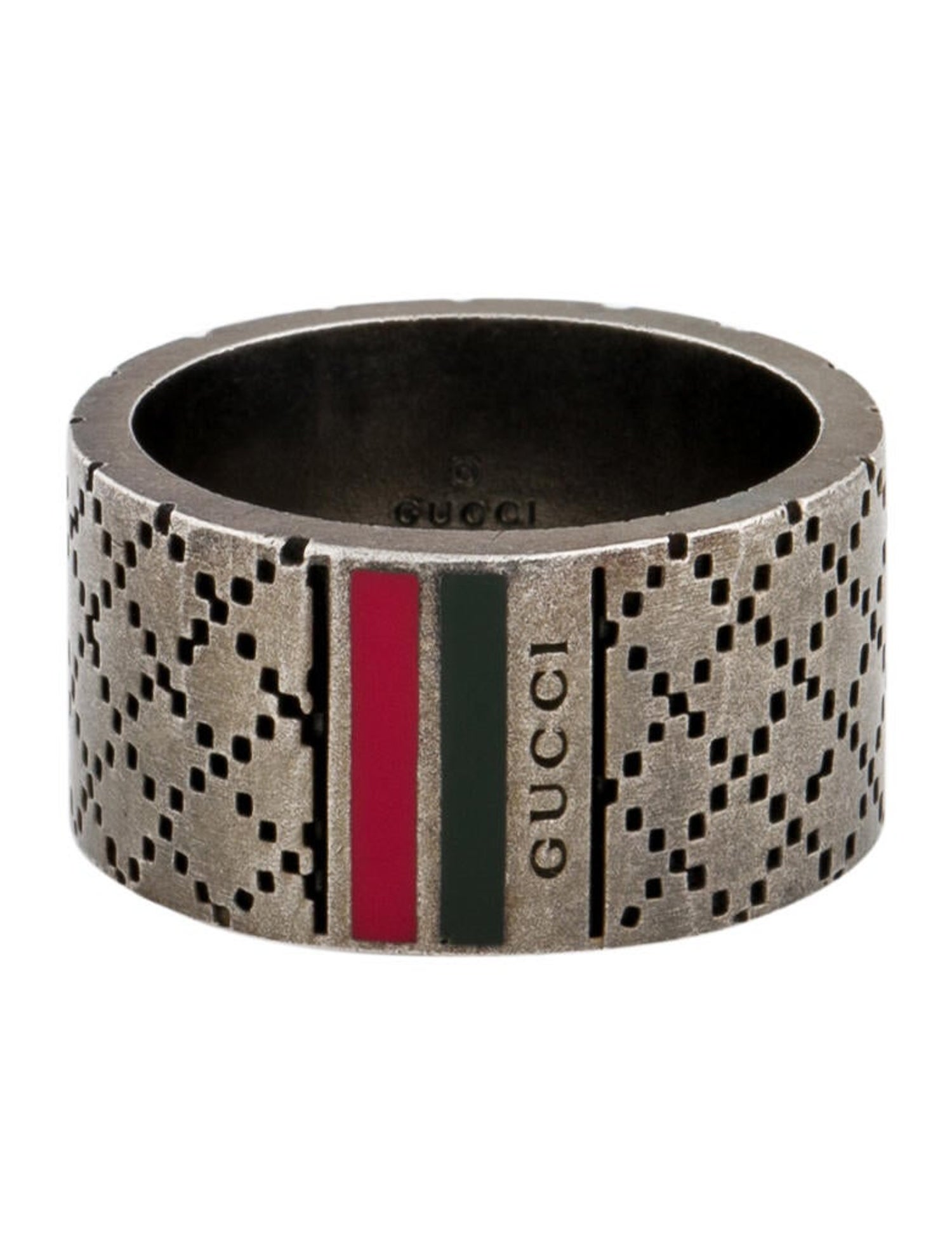 Enamel Wide Diamantissima Ring