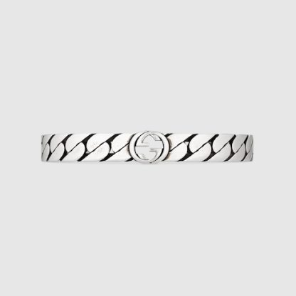 Wide Interlocking G bracelet