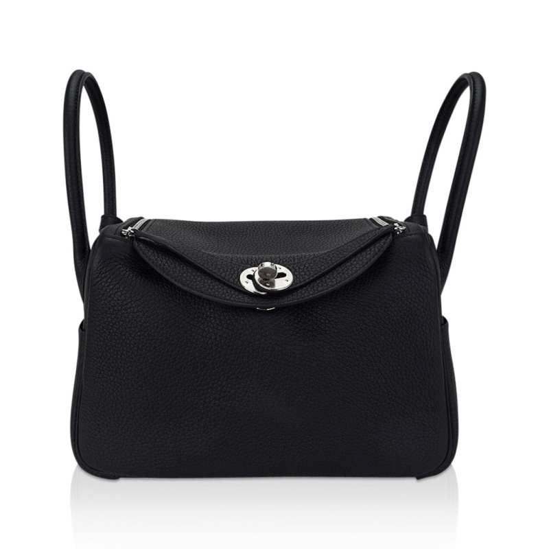 Lindy 26 Bag Black Clemence Leather with Palladium Hardware