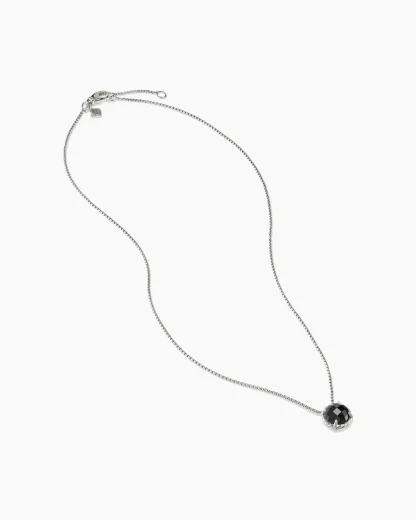 Petite Chatelaine庐 Necklace Sterling Silver with 18K Yellow Gold Dome, 10mm