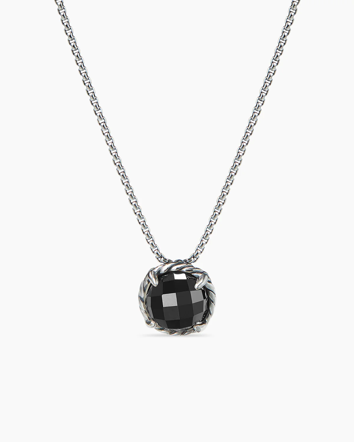 Petite Chatelaine庐 Necklace Sterling Silver with 18K Yellow Gold Dome, 10mm