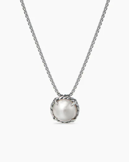 [Copy]Petite Chatelaine庐 Necklace Sterling Silver with 18K Yellow Gold Dome, 10mm