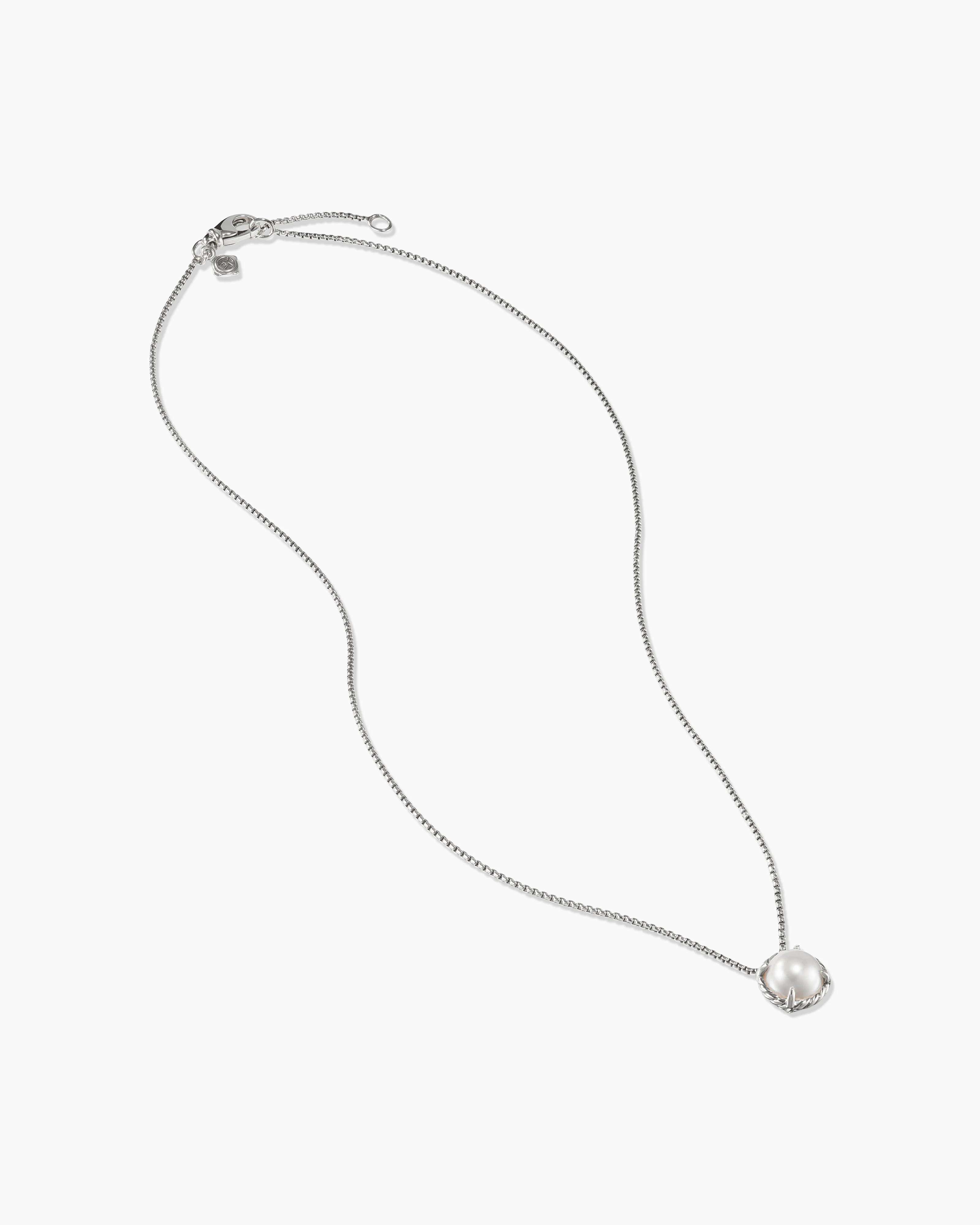 Petite Chatelaine庐 Necklace Sterling Silver with Black Onyx, 10mm