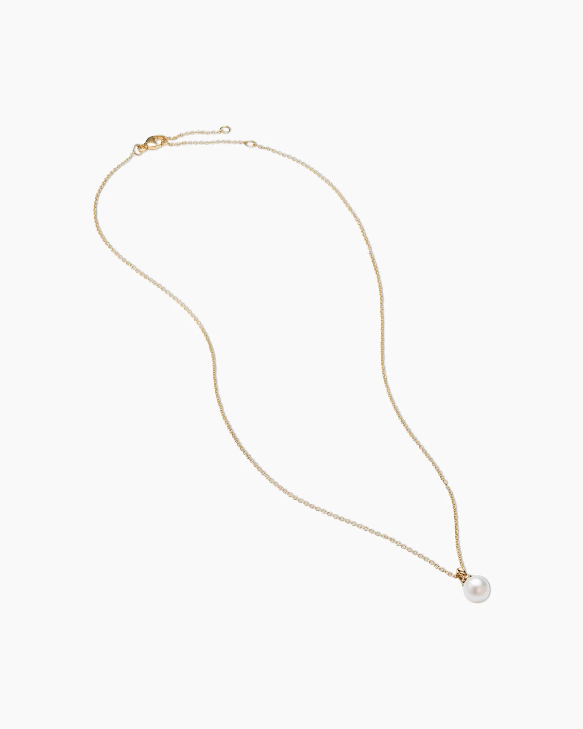Petite Solari Pendant Necklace 18K White Gold with Pearl and Diamonds, 11.5mm