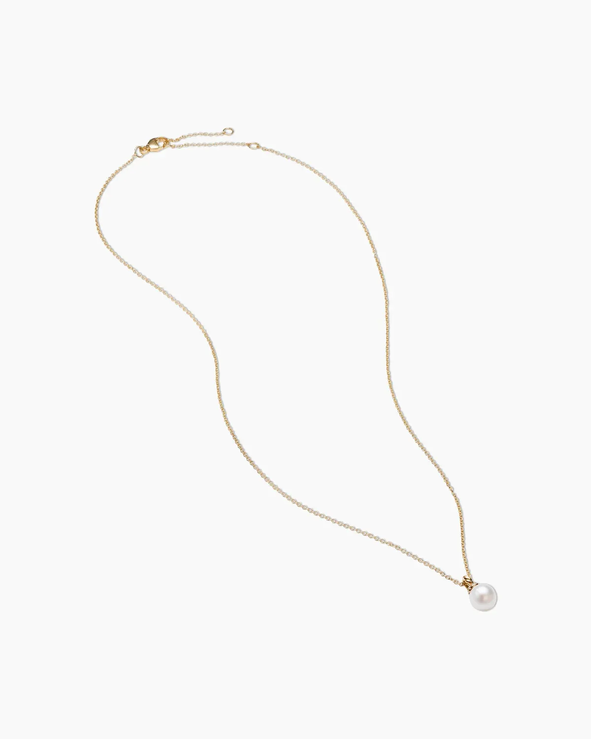 Petite Solari Pendant Necklace 18K White Gold with Pearl and Diamonds, 11.5mm