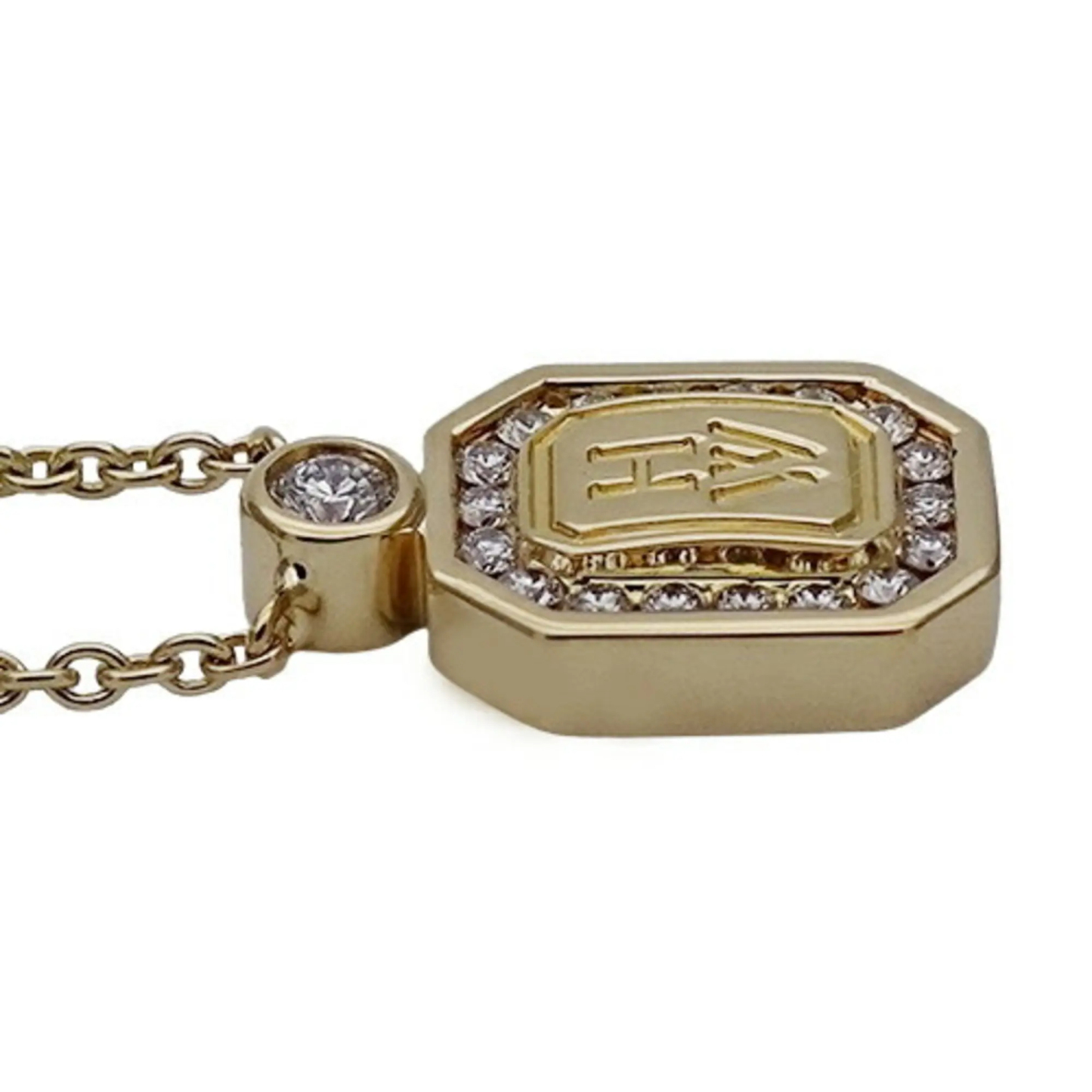 HARRY WINSTON Necklace Ladies 750YG Diamond HW Yellow Gold Polished