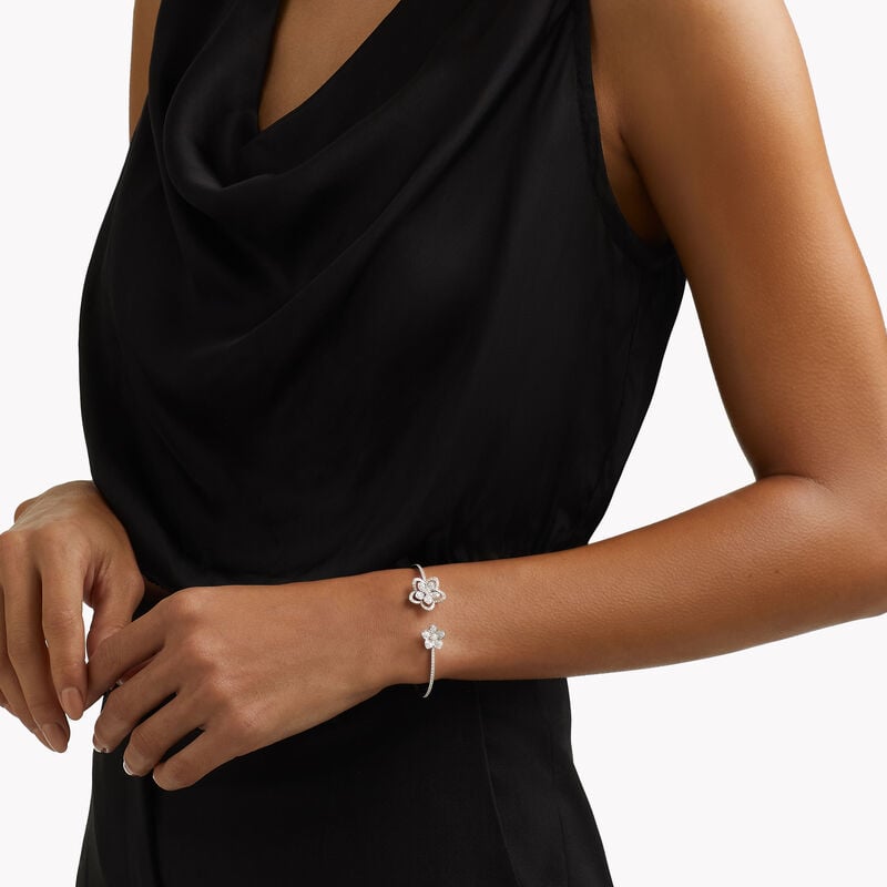 Wild Flower Open Diamond Bangle