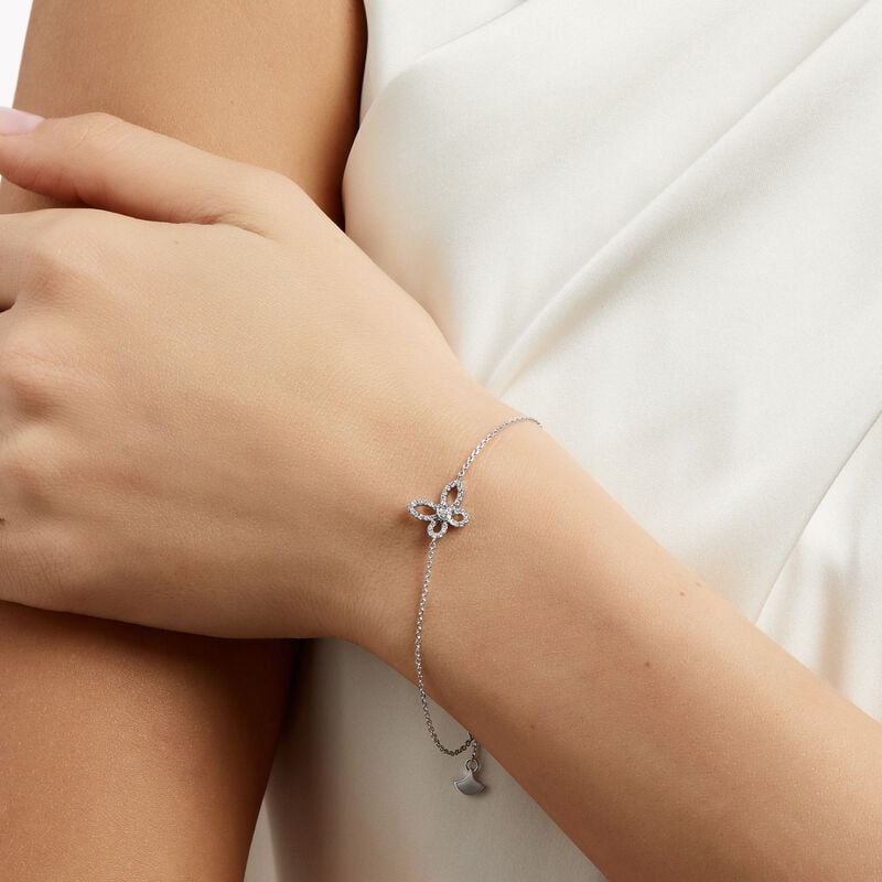 Mini Butterfly Silhouette Diamond Bracelet