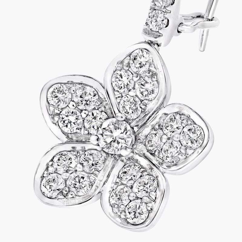 Wild Flower Pavé Diamond Earrings