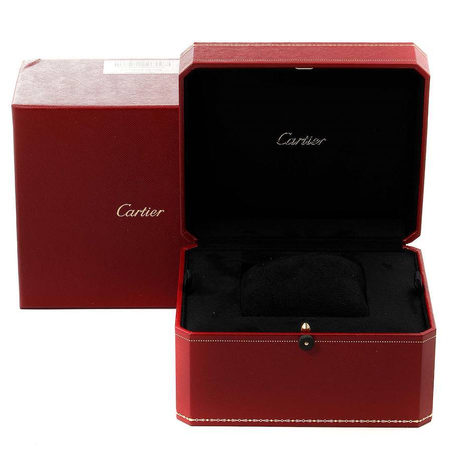 Cartier Calibre Diver Black Rubber Strap Steel Mens Watch