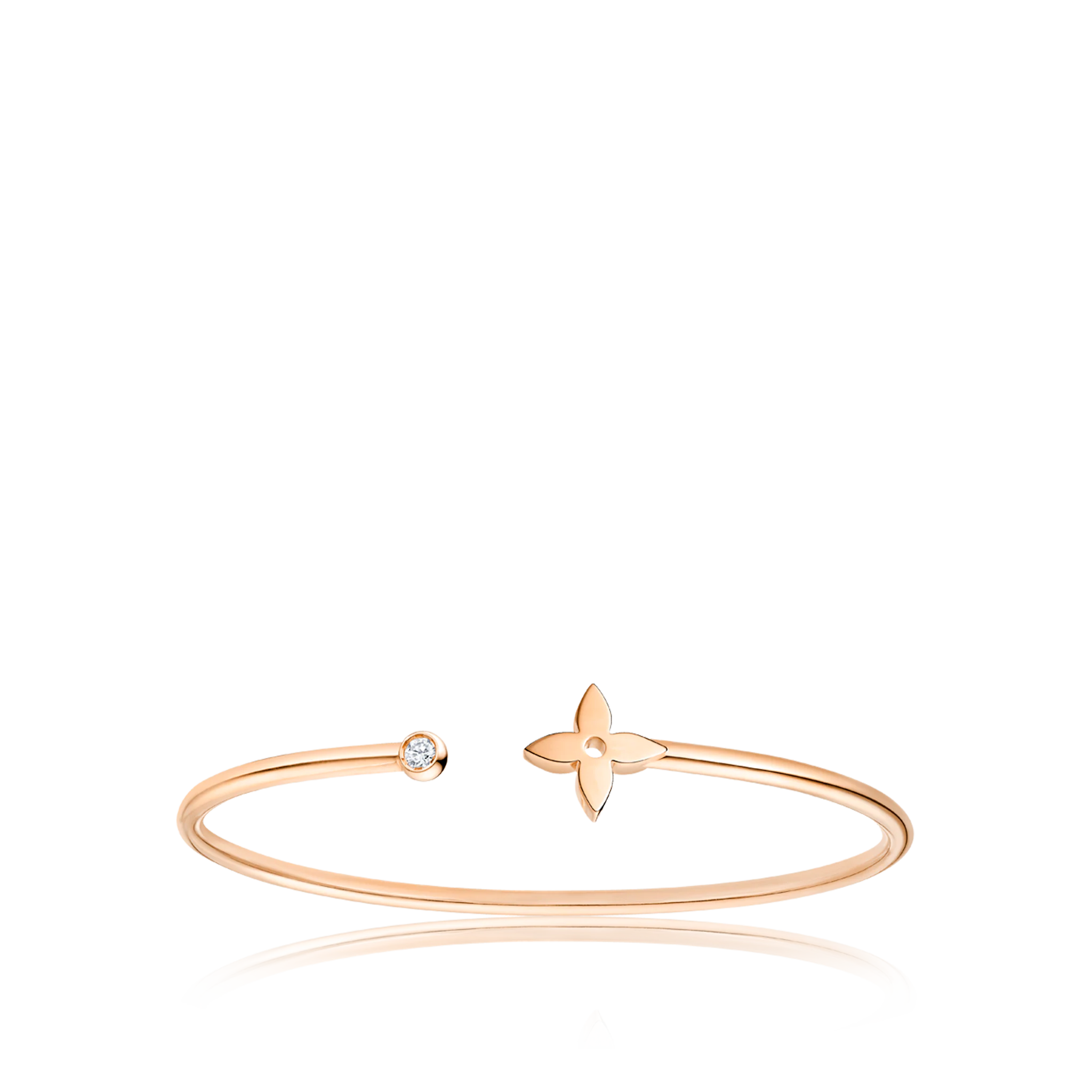 Idylle Blossom Twist Bracelet, Pink Gold