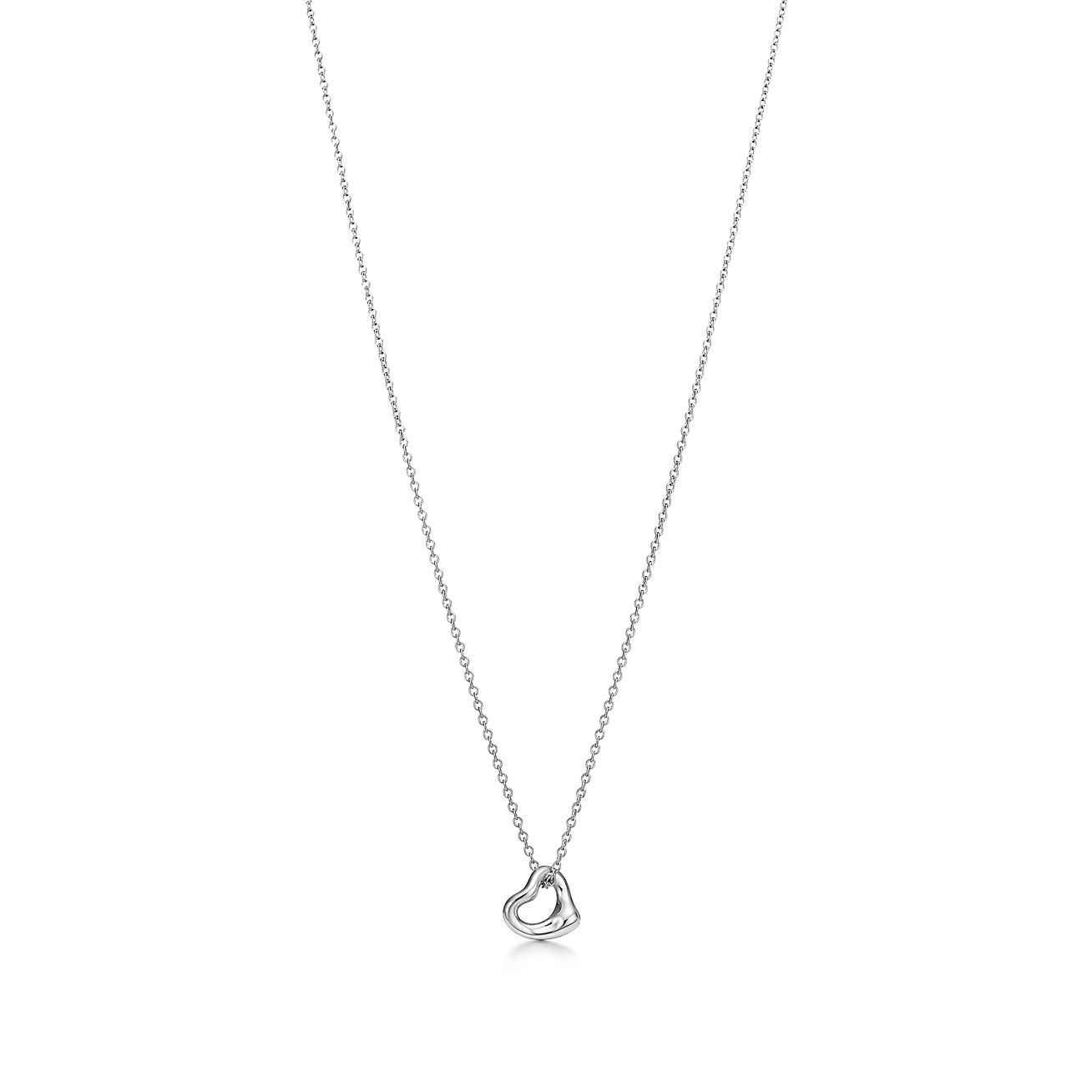 Elsa Peretti庐 Open Heart Pendant in Sterling Silver, 7 mm