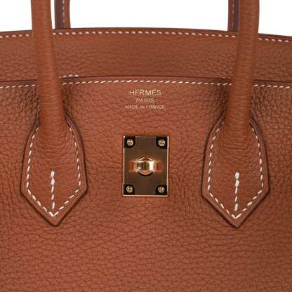 Birkin 25 Bag Gold Togo Leather Gold Hardware