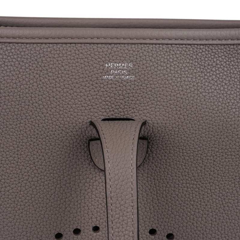 Evelyne PM Bag Gris Asphalte Palladium Hardware New w/Box