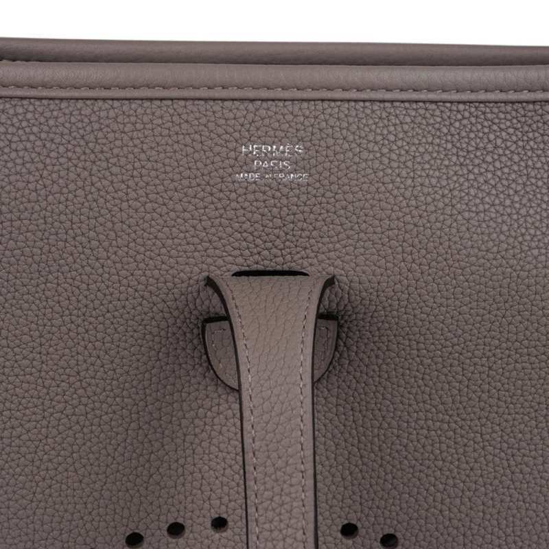 Evelyne PM Bag Gris Asphalte Palladium Hardware New w/Box
