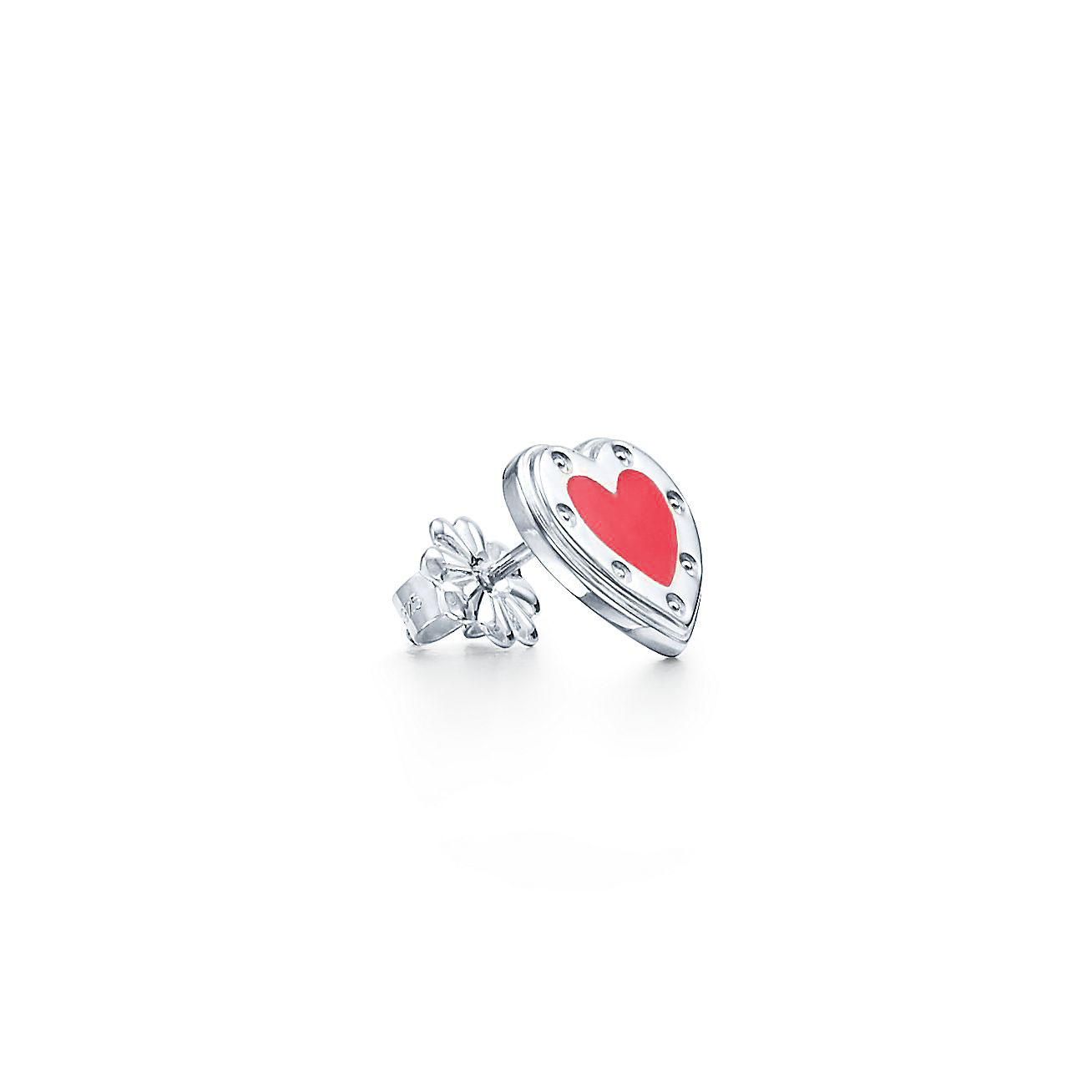 Return to 庐 Love  Blue庐 Heart Earrings in Silver, Mini