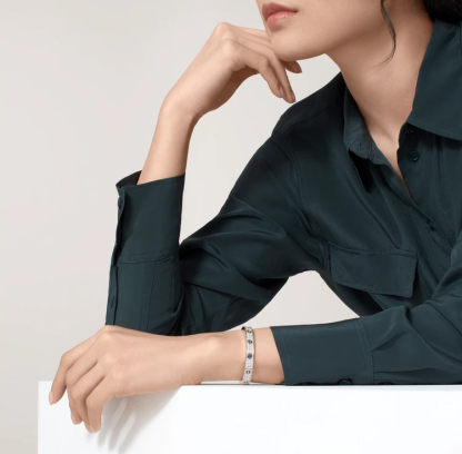 LOVE BRACELET, DIAMOND-PAVED, CERAMIC