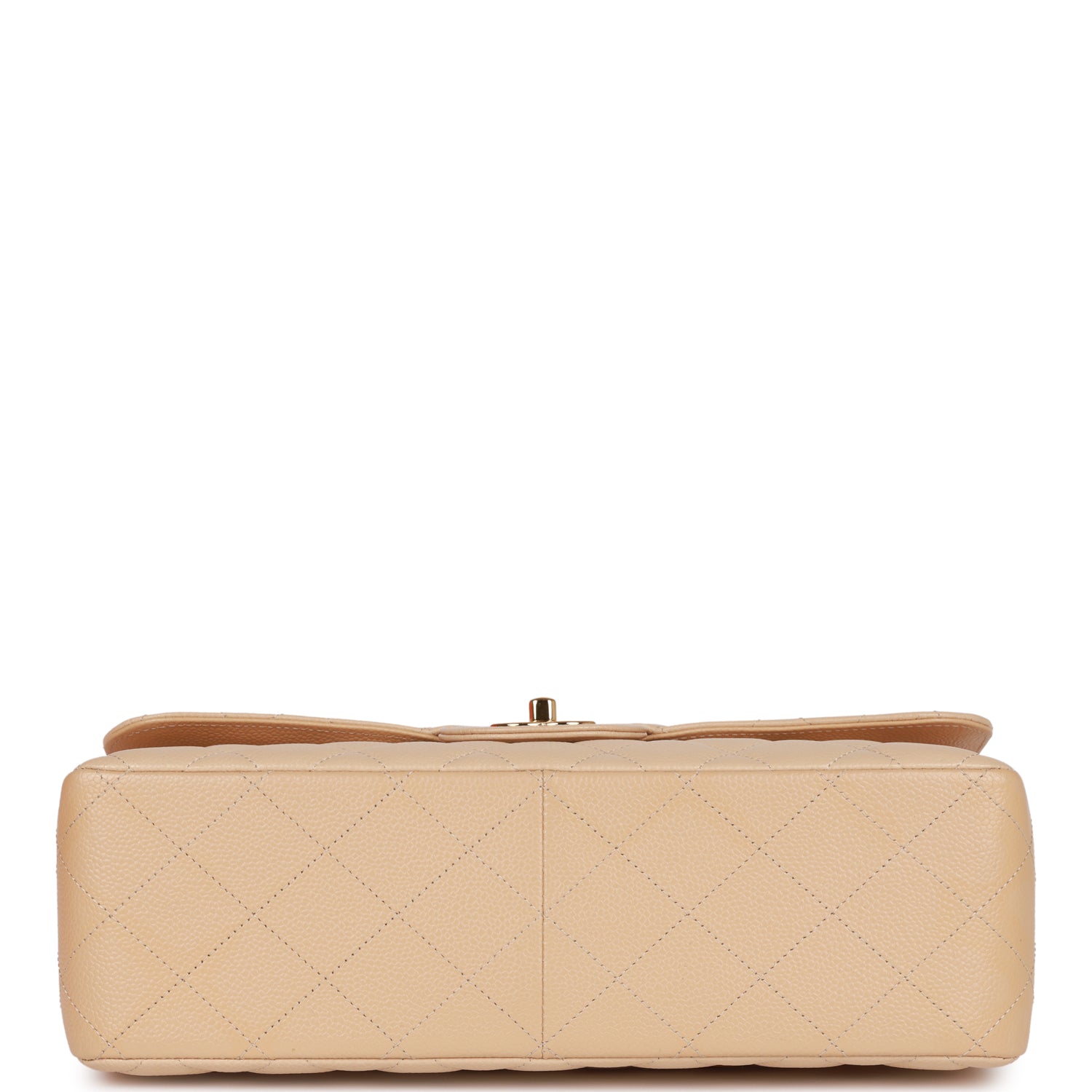 Jumbo Classic Double Flap Bag Beige Caviar Gold Hardware
