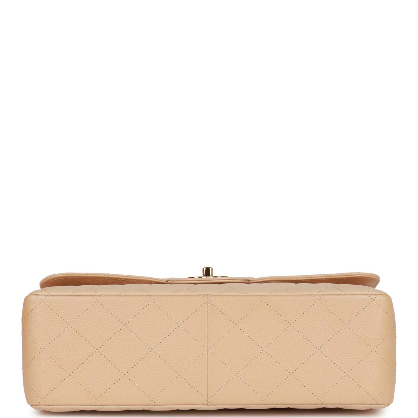 Jumbo Classic Double Flap Bag Beige Caviar Gold Hardware