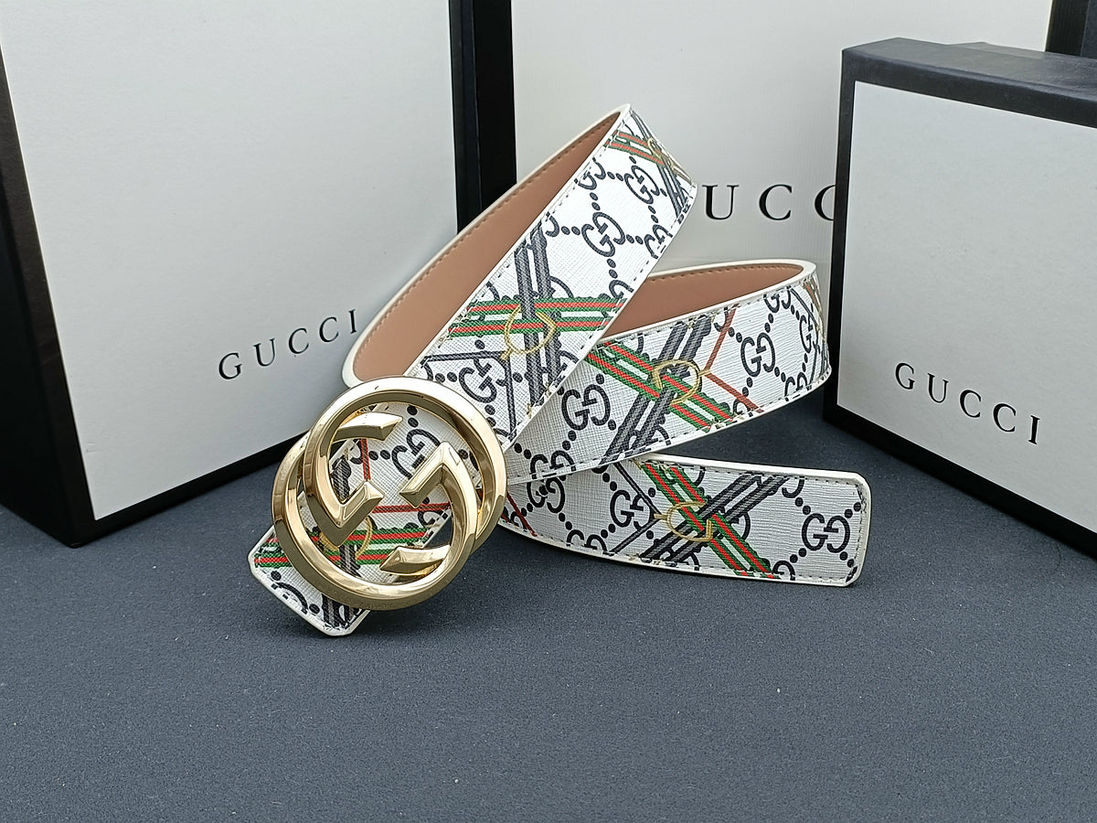 3 Colors luxury striped calico belt