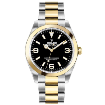 Explorer Yellow Gold & Steel Midsize Luxury Watch 124273-0001