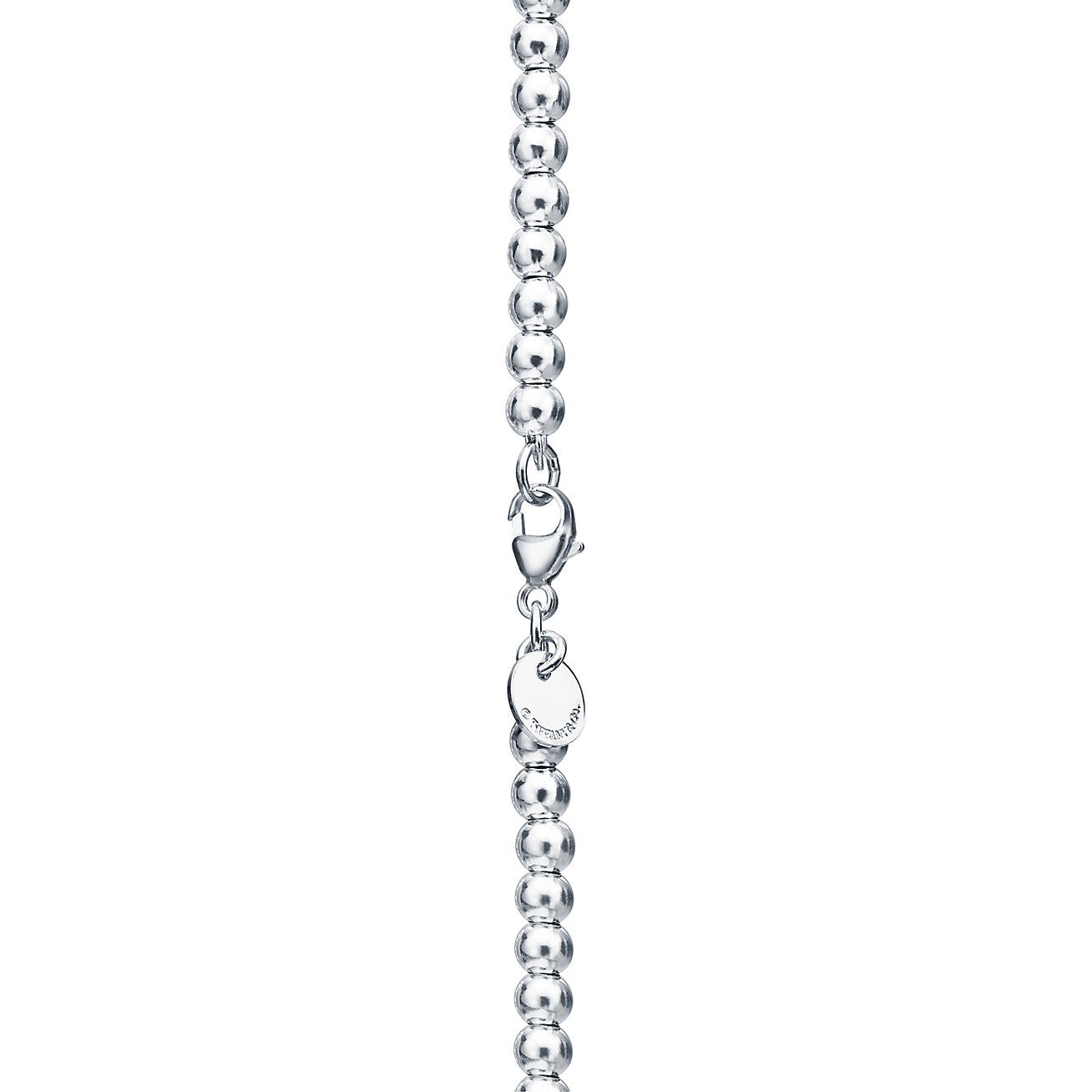 Return to 庐 Heart Tag Bead Bracelet in Silver