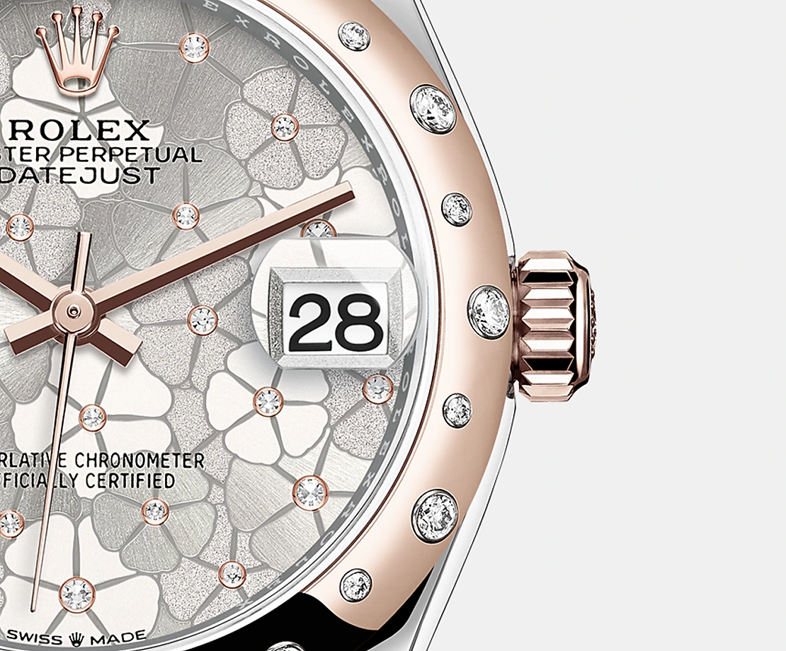 Datejust 31mm, Oystersteel and 18k Everose Gold with Diamonds, Ref# 278341rbr-0031