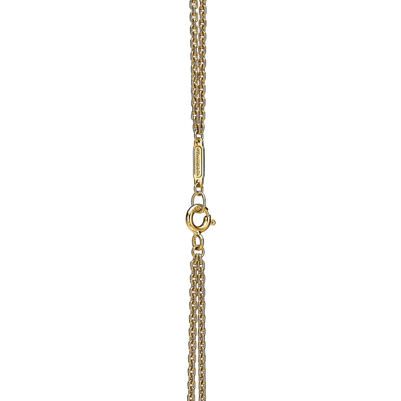 HardWear Link Pendant in Yellow Gold with Pave Diamonds