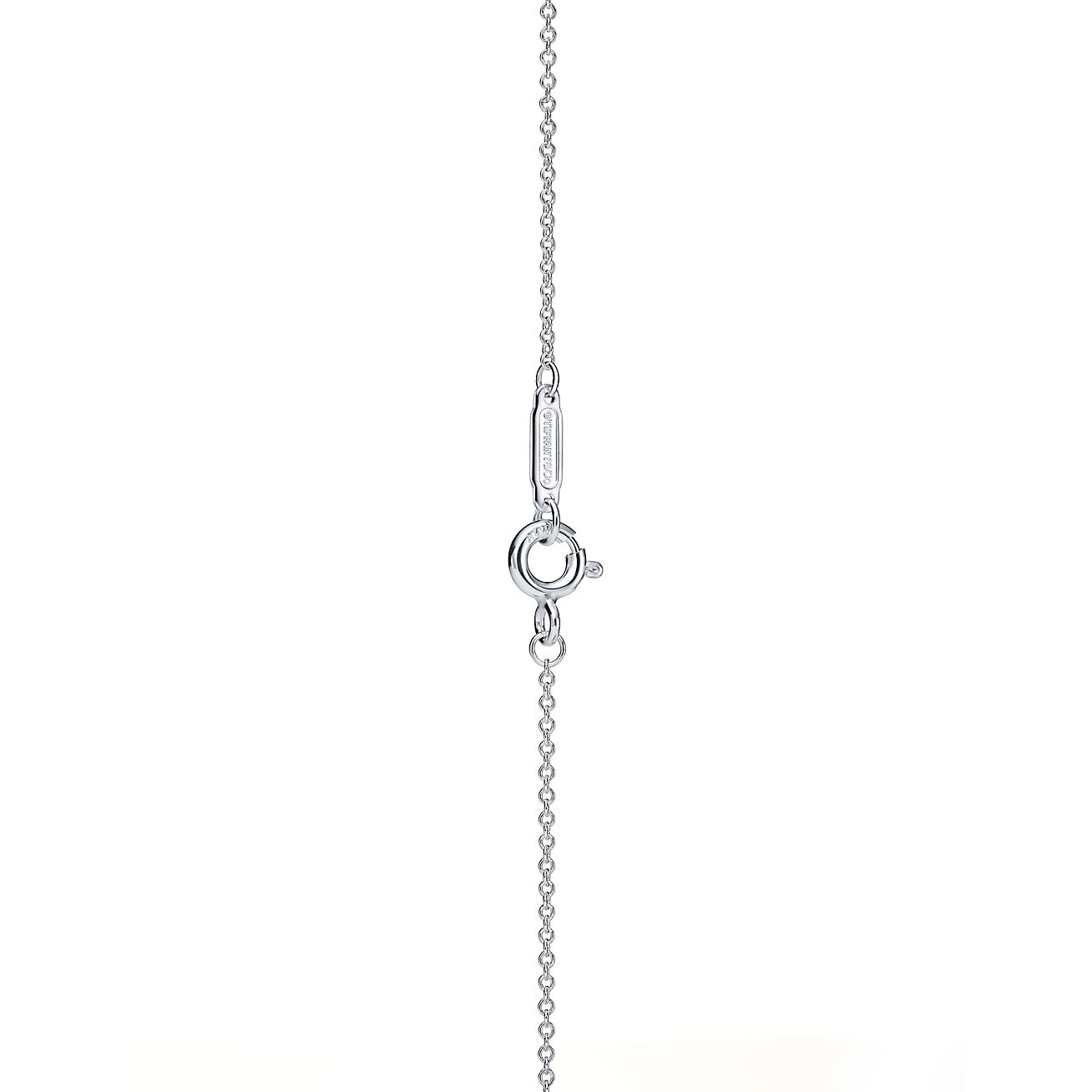 Return to 庐 Heart Tag Pendant in Silver, Medium