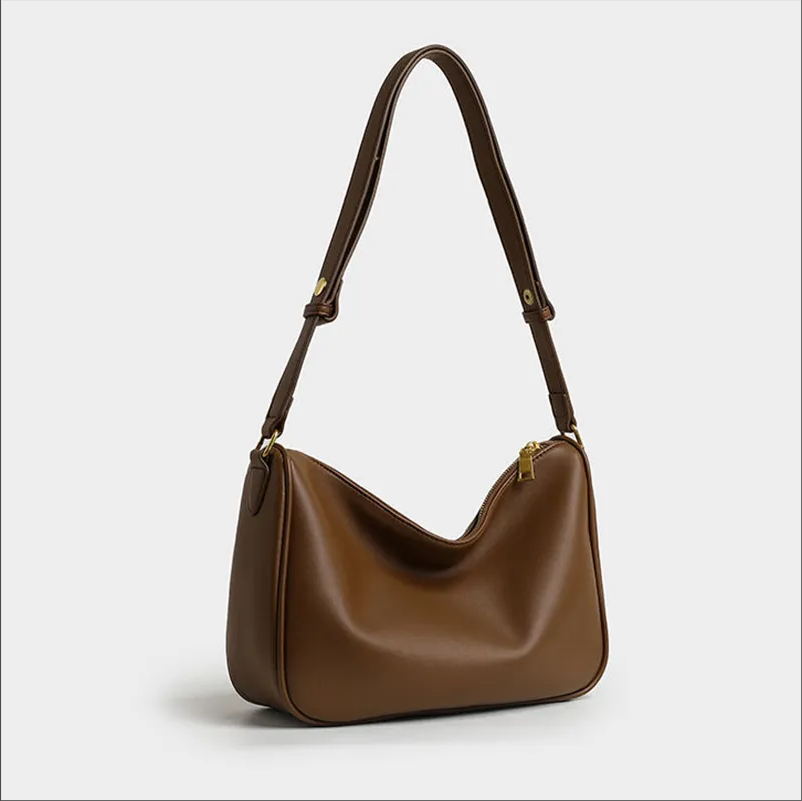 Messenger bag women's fashion solid color Korean style trendy all-match balck shoulder commuter bag